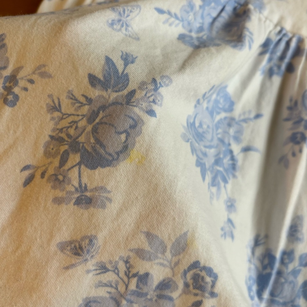 H&M White Dress with Blue Floral Print - Picture 3 of 3